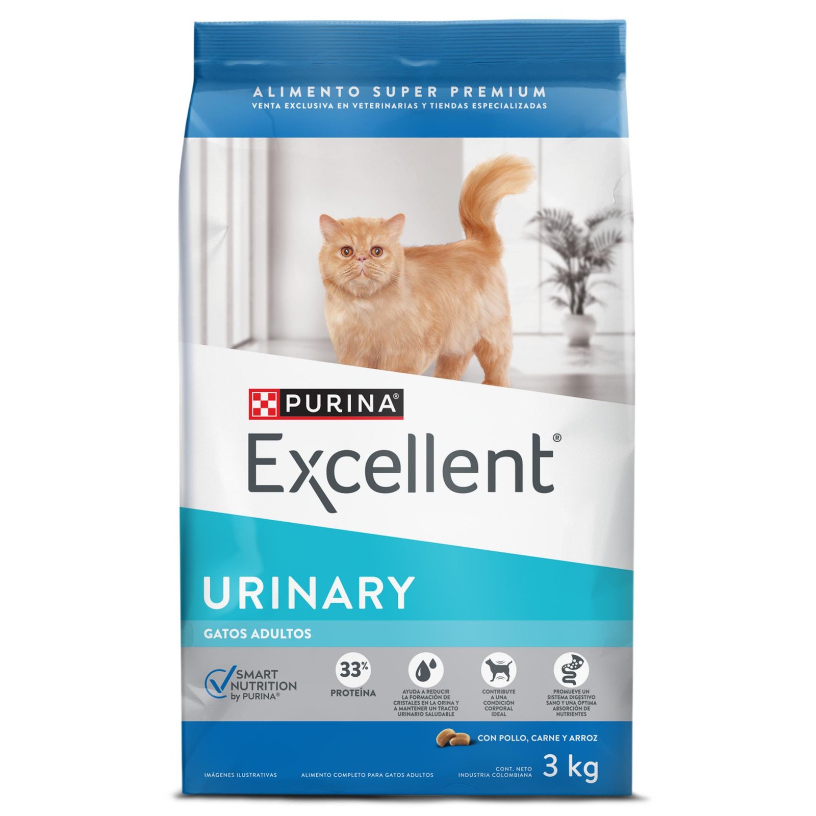 Purina Excellent Urinary Gatos Adultos 3Kg